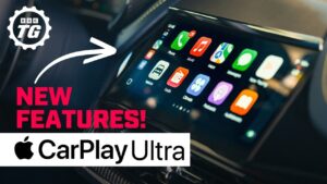 Apple CarPlay Ultra dashboard interface showcasing real-time vehicle data