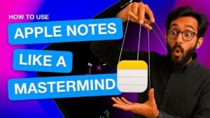 Apple Notes app interface showcasing productivity features