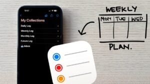 Apple Reminders app open with a well-organized task list