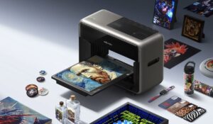 E1 UV Printer creating high-resolution prints on various materials