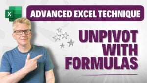Guide to unpivoting data in Excel using formulas