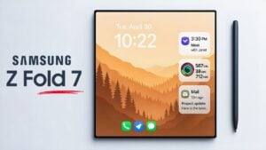 Samsung Galaxy Z Fold 7 showcasing its thinner, refined design