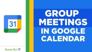 Google Calendar interface showing group meeting scheduling options