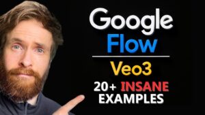 Google Flow Veo3 AI video creation tool in action