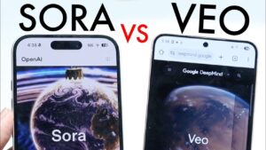 Comparison of Google Veo 3 and ChatGPT Sora AI video tools