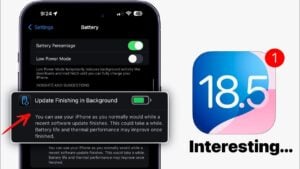 iOS 18.5 battery insights feature in settings menu