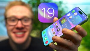 iOS 19 redesign showcasing new squircular icons and floating tab bars