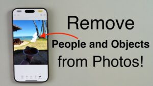 iPhone Cleanup Tool interface for removing unwanted objects from photos