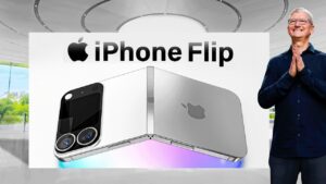 iPhone Flip showcasing liquid hinge technology for a seamless display