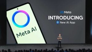 Meta AI app showcasing advanced personal assistant technology