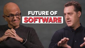 Satya Nadella discussing the future of AI and its global impact