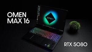 OMEN MAX 16 gaming laptop showcasing its high-performance design