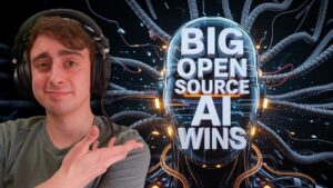 A visual representation of the open-source AI revolution reshaping industries