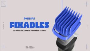 3D-printed replacement parts from Philips Fixables for sustainable repairs