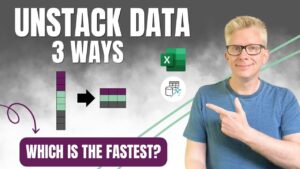 Power Query methods for unstacking data into clean, structured tables