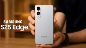 Samsung Galaxy S25 Edge showcasing its ultra-slim and stylish design