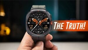 Samsung Galaxy Watch 8 Classic showcasing its hybrid square-circular design