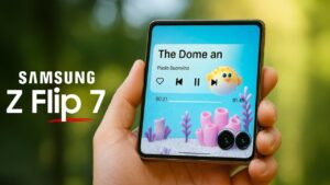 Samsung Galaxy Z Flip 7 showcasing its larger 4-inch cover display