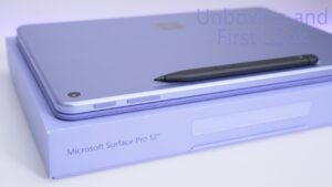 Unboxing the 2025 Surface Pro 12 with its sleek and lightweight design