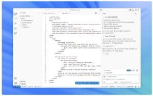 Visual Studio Code with AI-powered features for developers