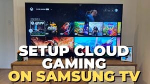 Xbox Cloud Gaming setup on a Samsung TV for seamless gameplay