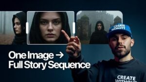 AI transforming a single photo into a cinematic film