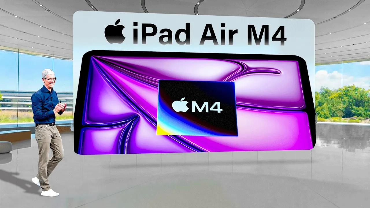 Apple iPad Air M4 powered by the advanced M4 chip for efficiency