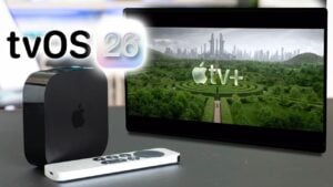 Apple tvOS 26 showcasing its new features and updates
