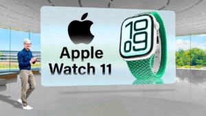 Apple Watch Series 11 showcasing its sleek design and edge-to-edge display