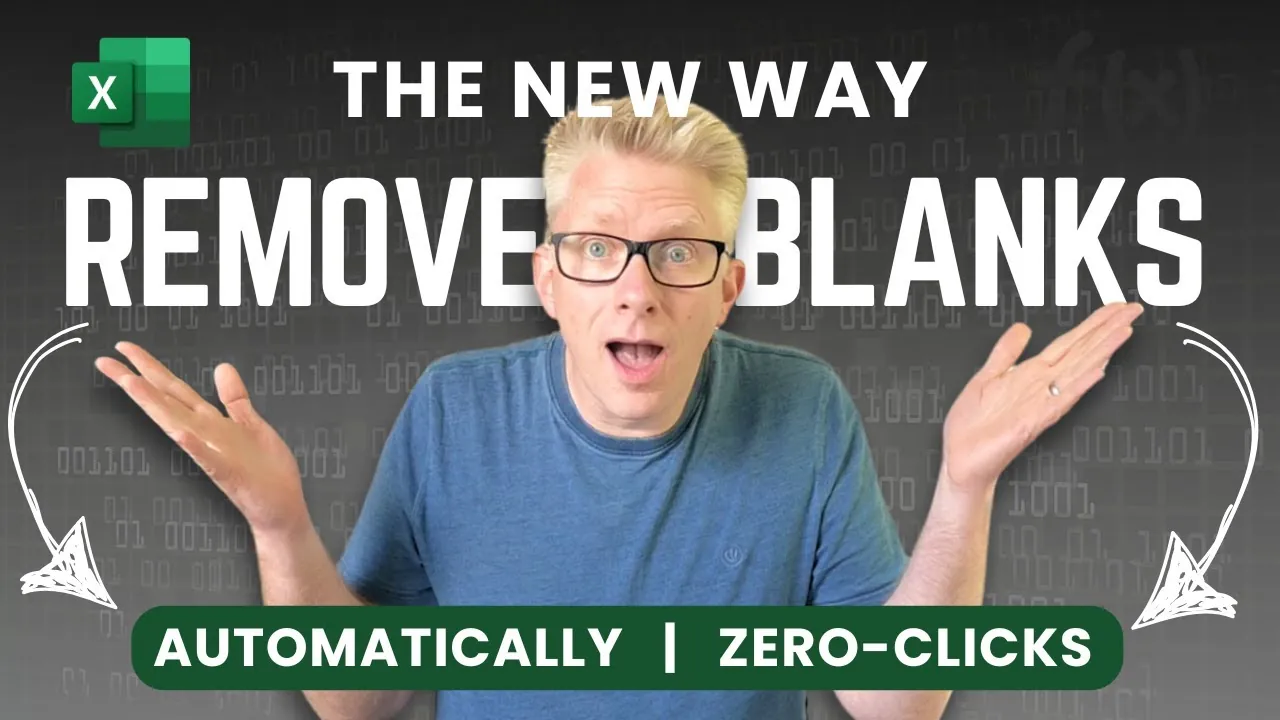Automated blank row deletion using Excel formulas and tools