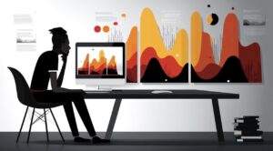A visually striking data chart showcasing effective design principles