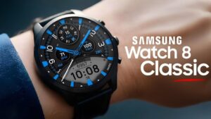 Galaxy Watch 8 Classic showcasing its rotating bezel and robust design