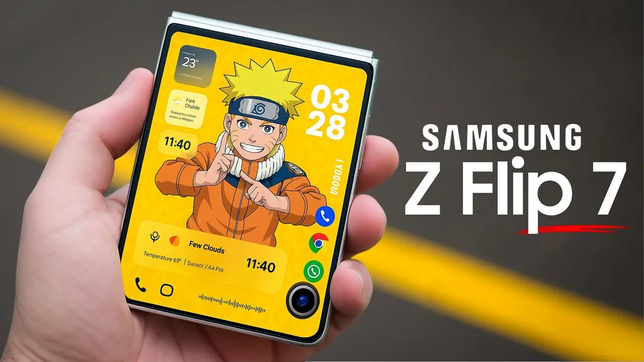 Streamlined design of the Samsung Galaxy Z Flip 7 foldable phone