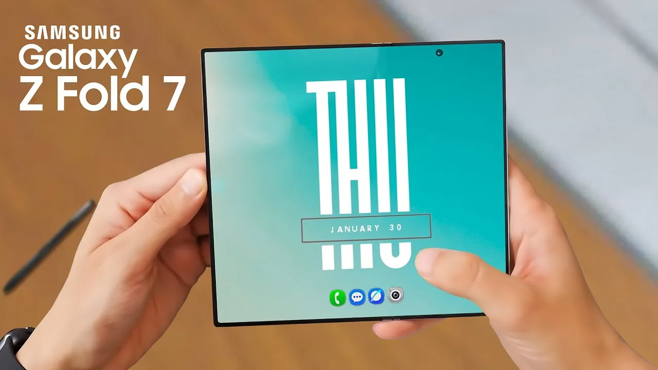 Close-up of the Galaxy Z Fold 7’s upgraded camera module