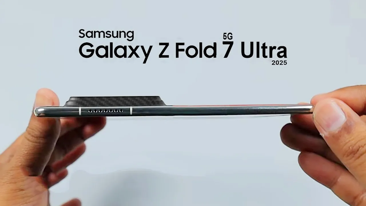 Close-up of the Galaxy Z Fold 7’s triple rear camera system