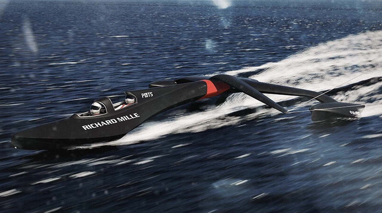 Innovative kite-powered sailboat breaking speed records
