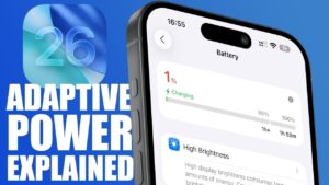 Overview of Adaptive Power feature in iOS 26 for smarter energy management