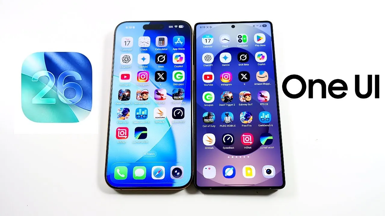 Customization options in iOS 26 vs. One UI 7 explained