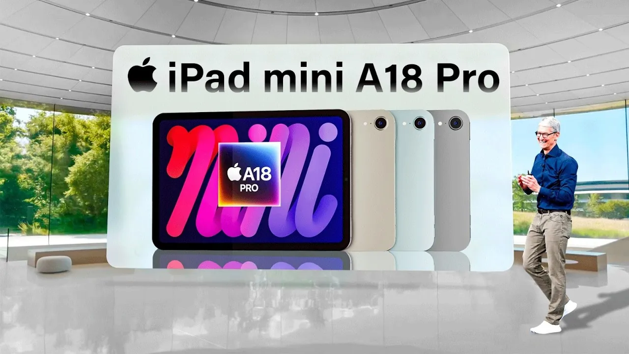 A close-up of the iPad Mini’s enhanced Liquid Retina display