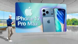 iPhone 17 Pro Max showcasing its advanced camera system and sleek design