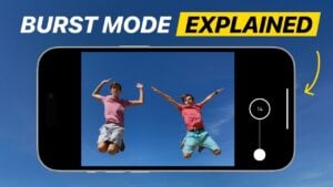 iPhone capturing action shot using burst mode feature