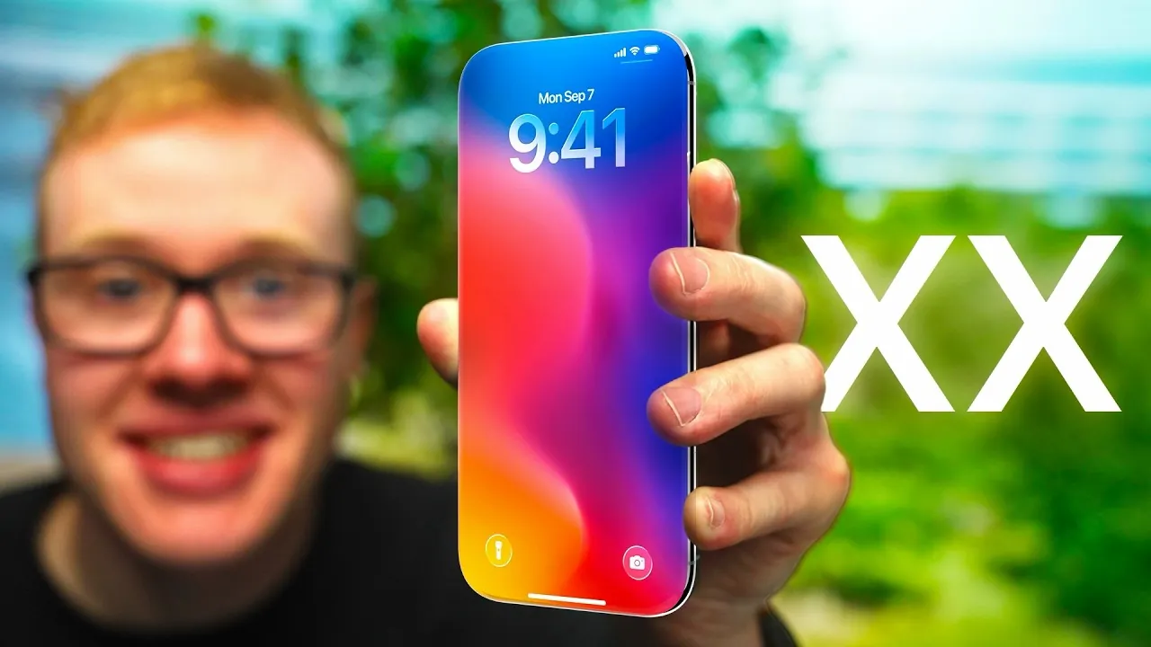 Horizontal camera bar on iPhone XX with 200MP sensor