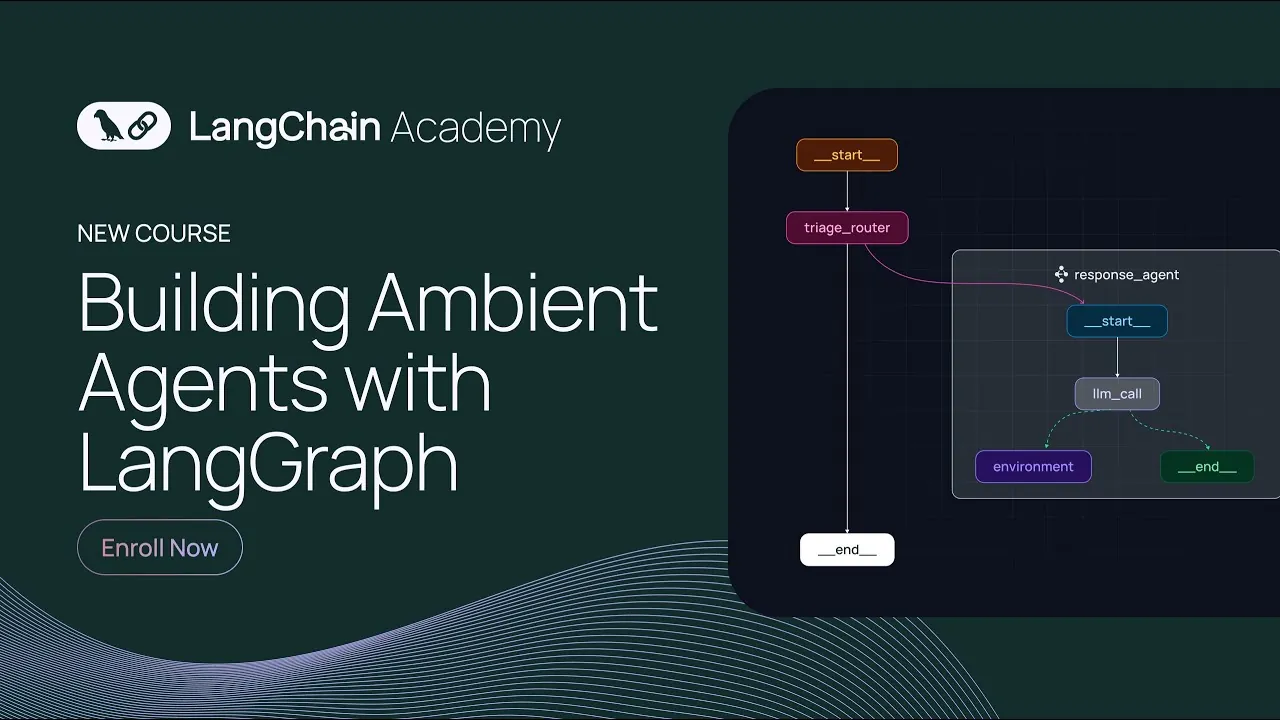 Diagram showing LangGraph framework for building AI agents