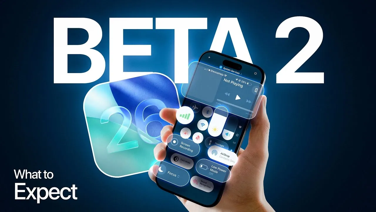 Liquid glass design showcased in iOS 26 Beta 2 update