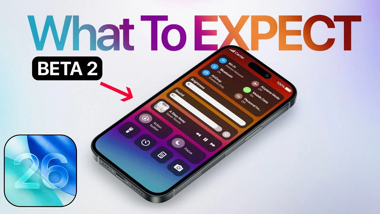 Refined Liquid Glass interface in iOS 26 Beta 2 with enhanced visuals