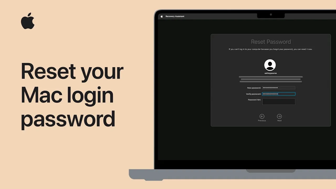 Steps to recover your Mac password with macOS Recovery Assistant