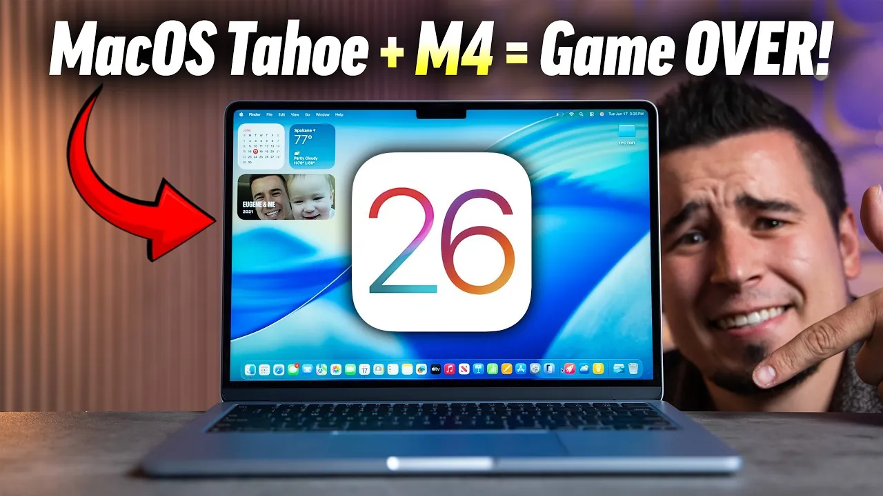macOS Tahoe interface with modernized user-friendly features