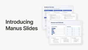 Automated presentation tool Manus Slides creating professional slide decks
