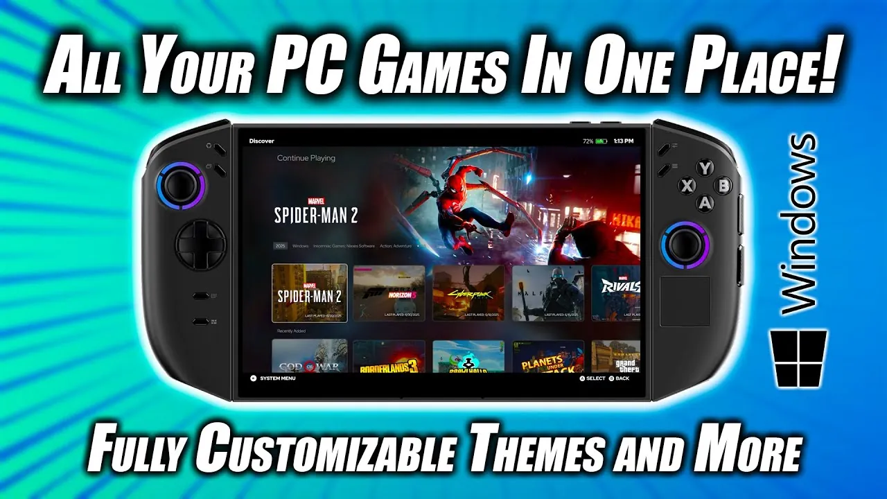 A neatly arranged PC game collection managed with LaunchBox