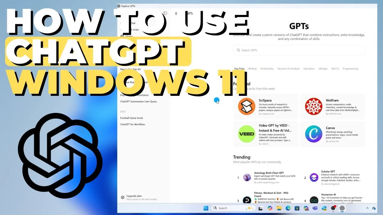 Personalized ChatGPT features for Windows 11 users